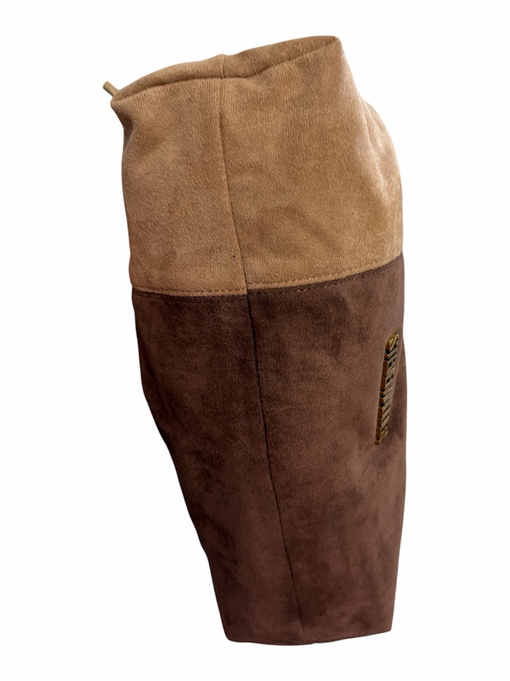 Steve Madden BCarey Brown Patchwork Suede Hobo Bag - Picture 4 of 7